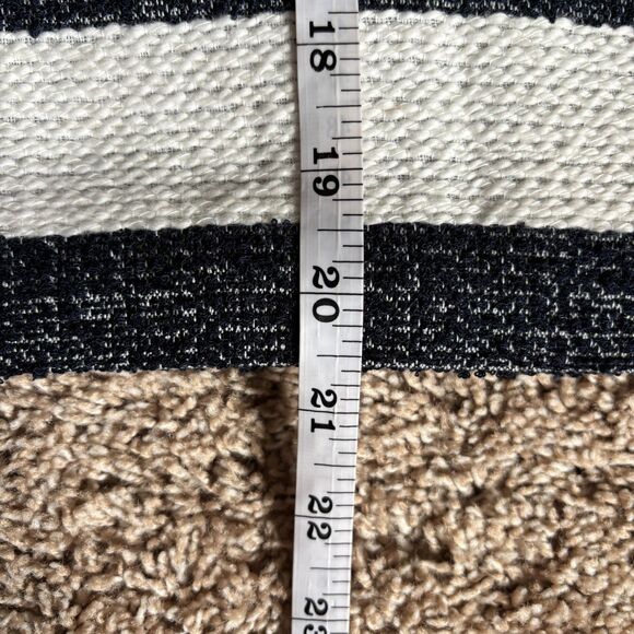 Splendid Knit Jacket Womens S Blue White Striped Collarless Preppy Nautical - Picture 9 of 9